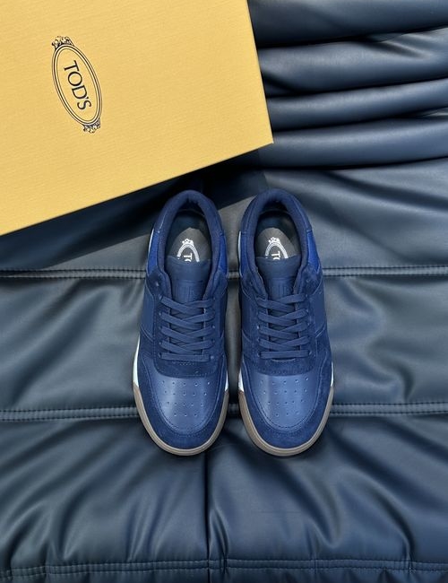 Tods Suede Stitched Slip-On Sneakers