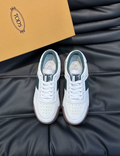 Tods Suede Stitched Slip-On Sneakers