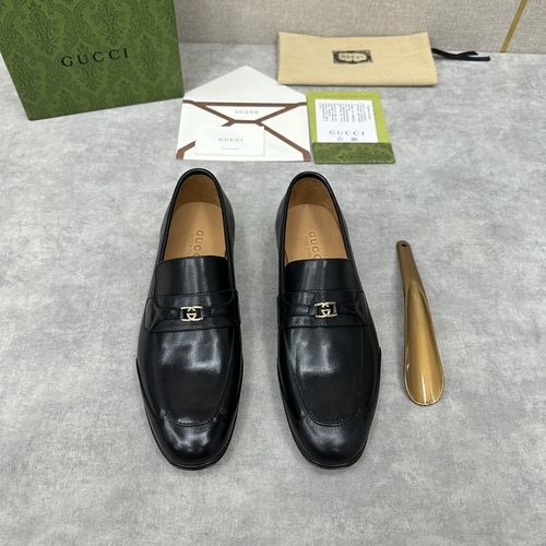 Gucci Jordaan Horsebit Crocodile Leather Loafers