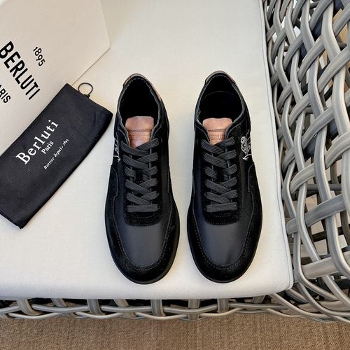 Berluti Track Casual Shoes Nylon Leather Upper Rubber Outsole