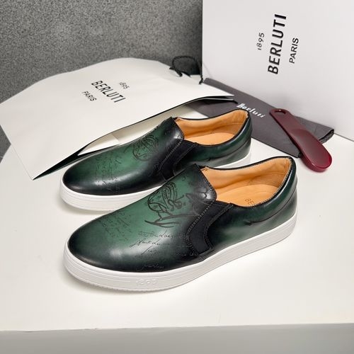 Berluti Green Flexible Lightweight Sneakers