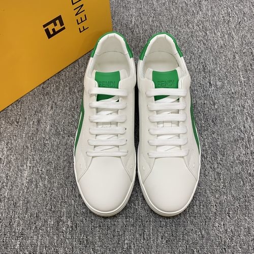 Fendi Color-block Silk Leather Shoes