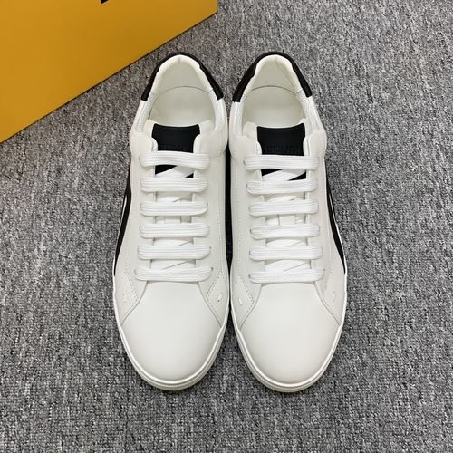 Fendi Color-block Silk Leather Shoes