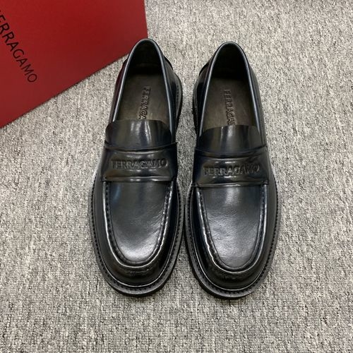 Ferragamo Thick-sole Loafers With Cow Leather Upper