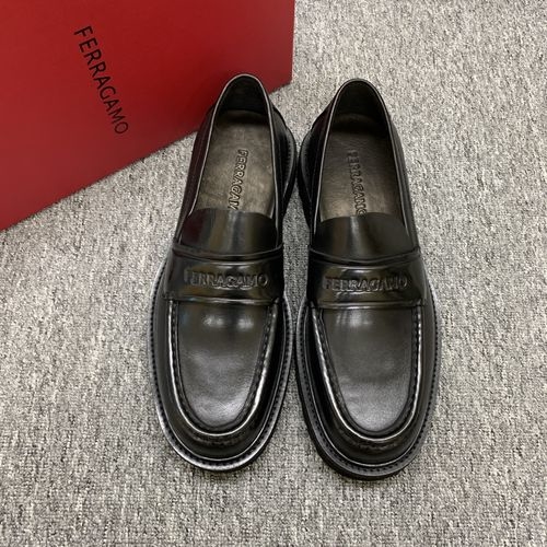 Ferragamo Thick-sole Loafers With Cow Leather Upper