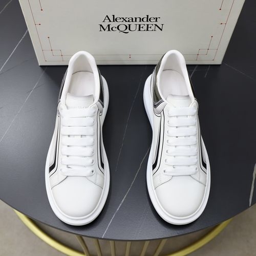 McQueen White Sneakers With Sheepskin Lining