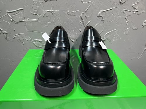 Bottega Veneta BV Lug Loafers In Polished Leather