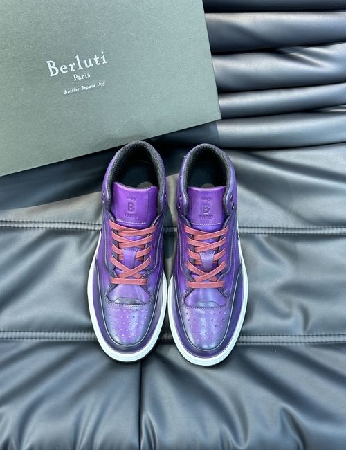 Berluti Color-block Cowhide High-top Shoes