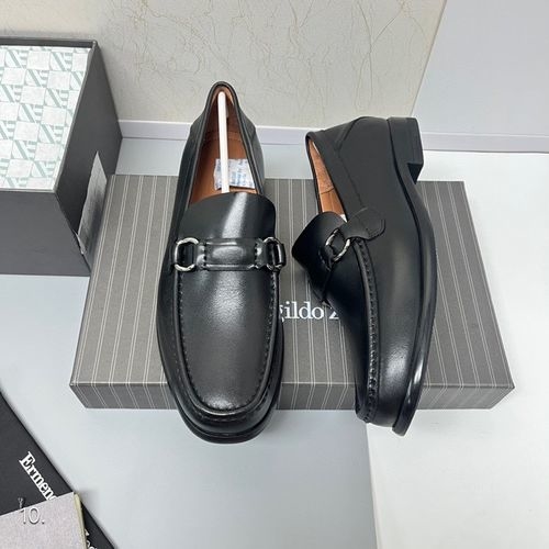 Zegna Vittorio Slip-on Leather Dress Shoes