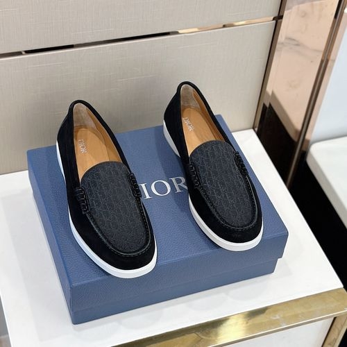 Christian Dior CD Granville Suede Oblique Loafers