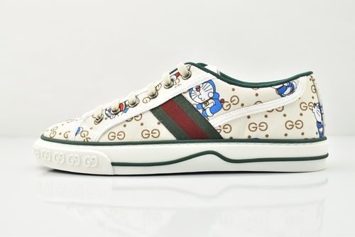 Gucci Tennis 1977 Print Sneaker Doraemon Canvas Shoes