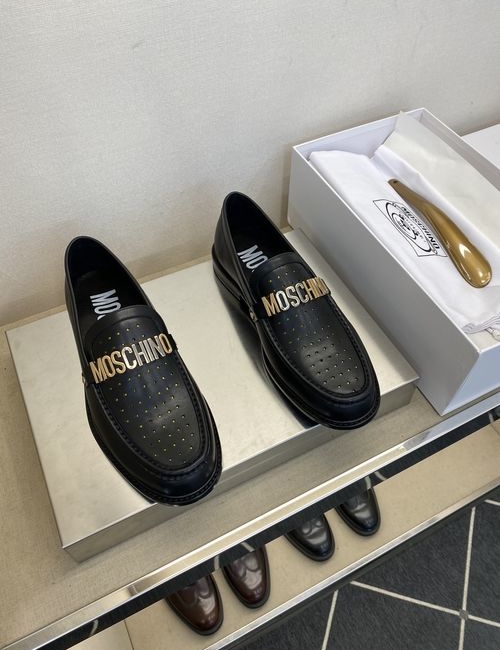 Moschino Cowhide Derby Shoes With Premium Leather Sole