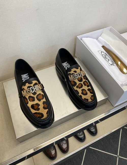 Moschino Cowhide Derby Shoes With Premium Leather Sole