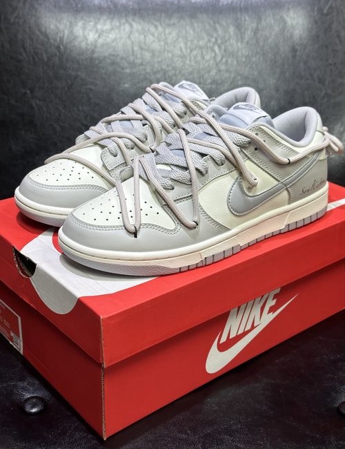 Nike Dunk Low Grey And White Sneakers