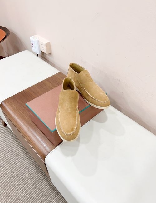 Loro Piana LP Calf Suede High-top Shoes Cowskin Lining