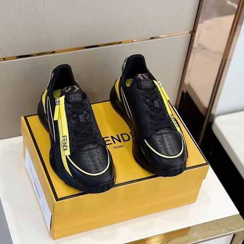 Fendi Low-top Sneakers Suede EVA Sole F Pattern