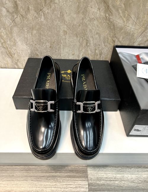Prada Polished Leather Formal Casual Shoes