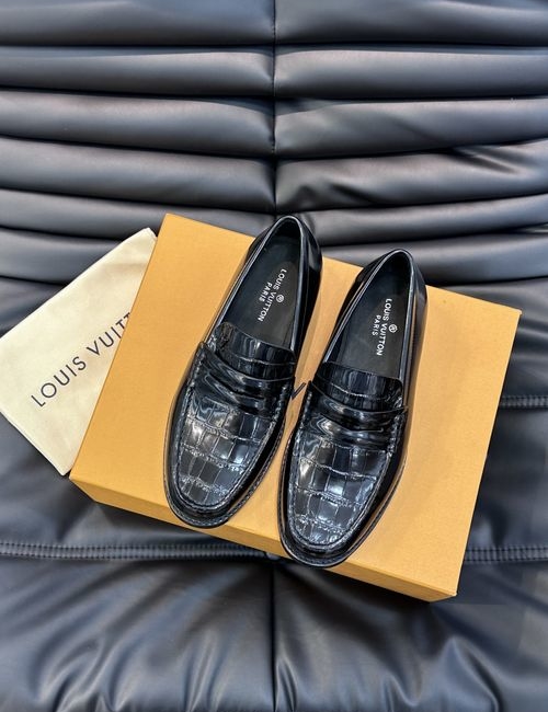 Louis Vuitton LV Formal Casual Leather Shoes Leather Sole