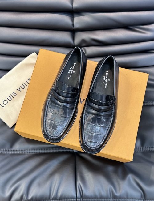 Louis Vuitton LV Formal Casual Leather Shoes Leather Sole