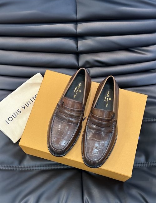 Louis Vuitton LV Formal Casual Leather Shoes Leather Sole