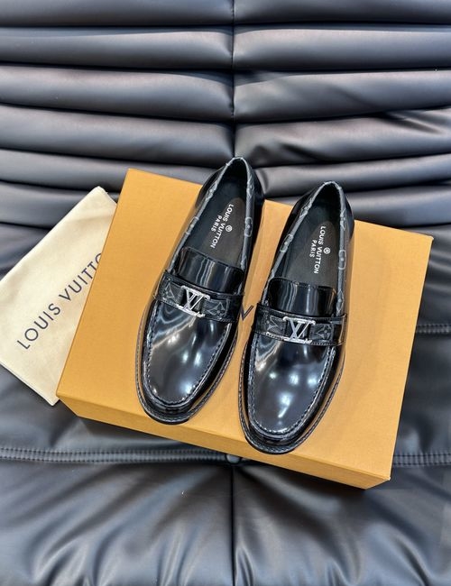 Louis Vuitton LV Formal Casual Leather Shoes Leather Sole