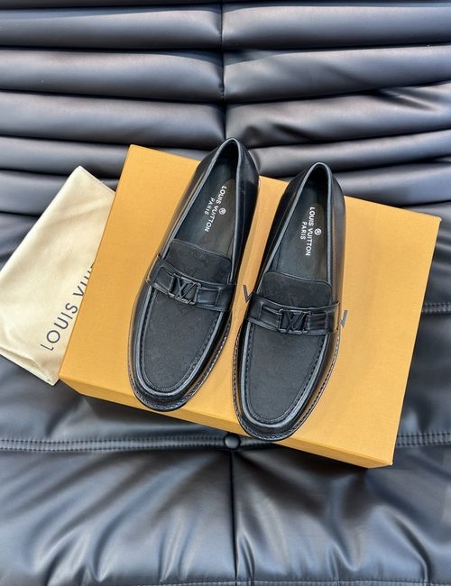 Louis Vuitton LV Formal Casual Leather Shoes Leather Sole