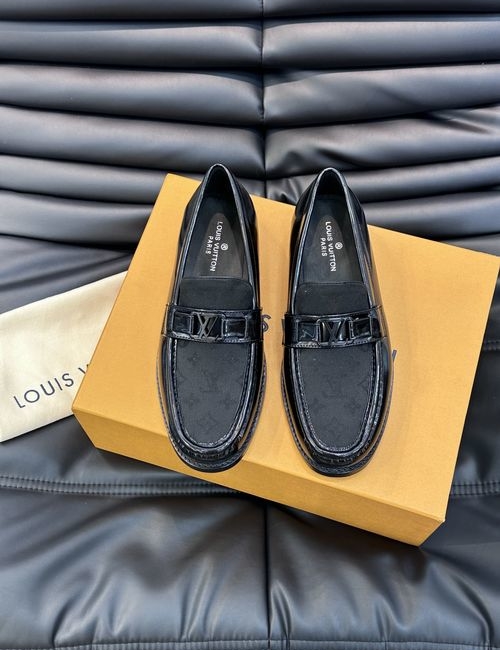 Louis Vuitton LV Formal Casual Leather Shoes Leather Sole