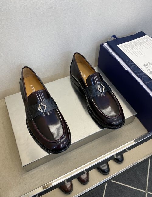 Christian Dior CD Calfskin Leather Sole Dress Shoes