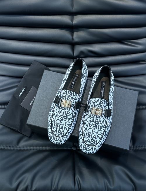 Dolce & Gabbana DG Tech Print Fabric Shoes With Leather Insole
