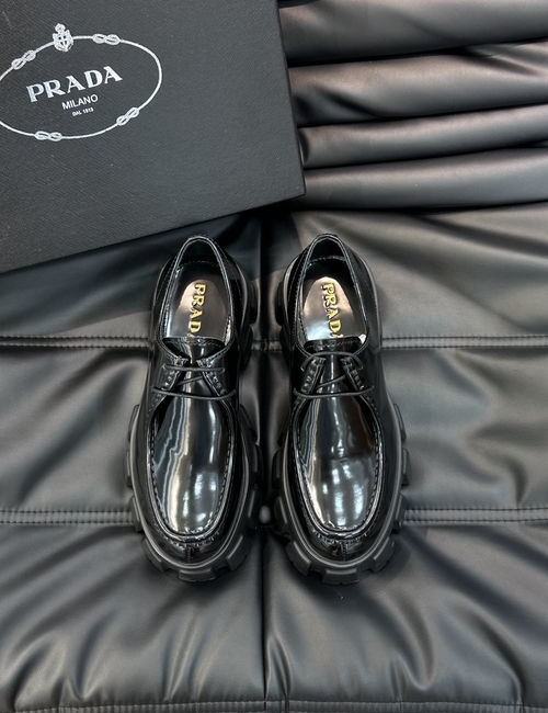 Prada Genuine Leather Thick Sole Casual Shoes