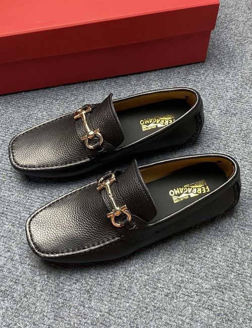 Ferragamo Cancini Buckle Driving Slip-on Loafers