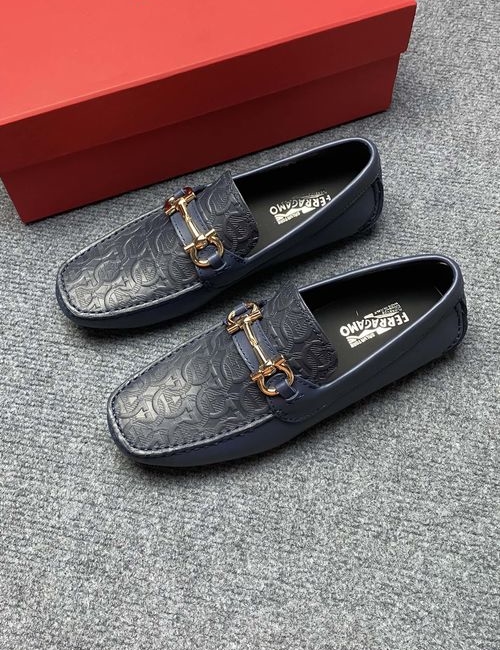 Ferragamo Cancini Buckle Driving Slip-on Loafers