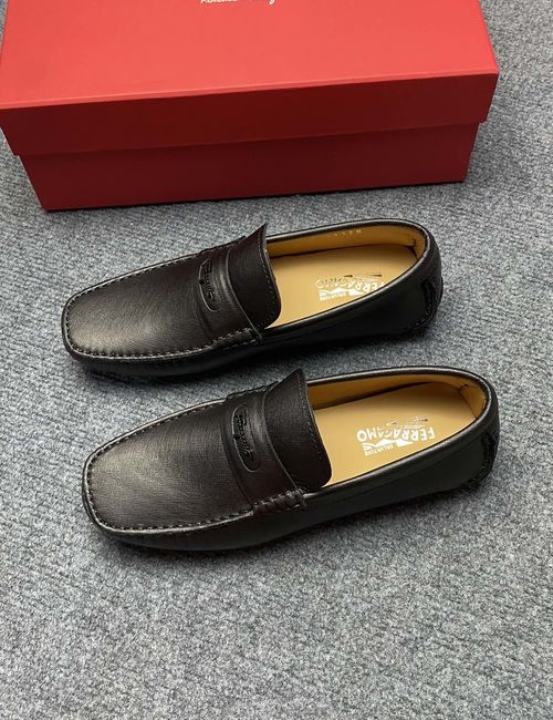 Ferragamo Cancini Buckle Driving Slip-on Loafers