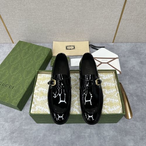 Gucci Horsebit Webbing Leather Loafers