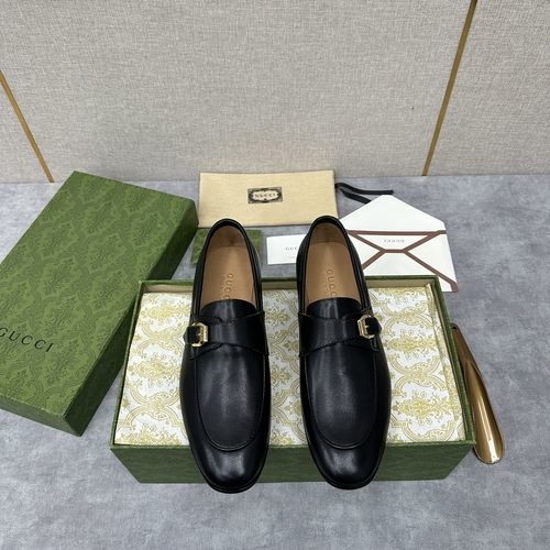 Gucci Horsebit Webbing Leather Loafers