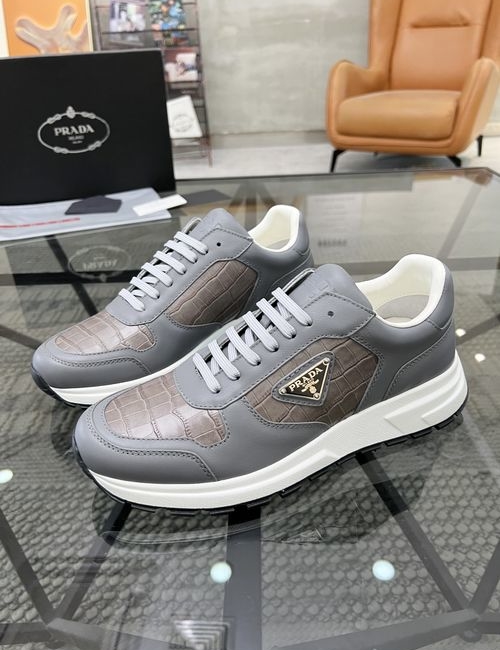 Prada Genuine Leather Sports Sneakers