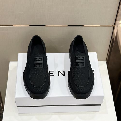 Givenchy Squared Square Toe Loafer Leather Shoes