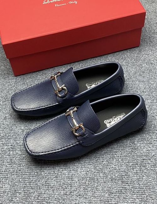 Ferragamo Cancini Buckle Driving Slip-on Loafers