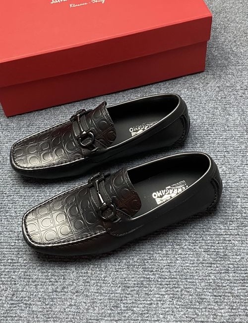 Ferragamo Cancini Buckle Driving Slip-on Loafers