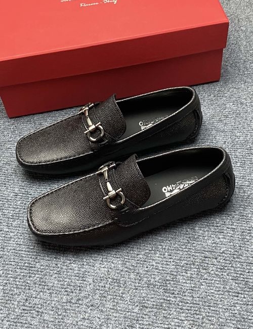 Ferragamo Cancini Buckle Driving Slip-on Loafers