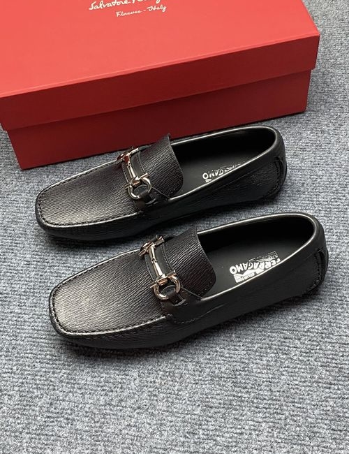 Ferragamo Cancini Buckle Driving Slip-on Loafers