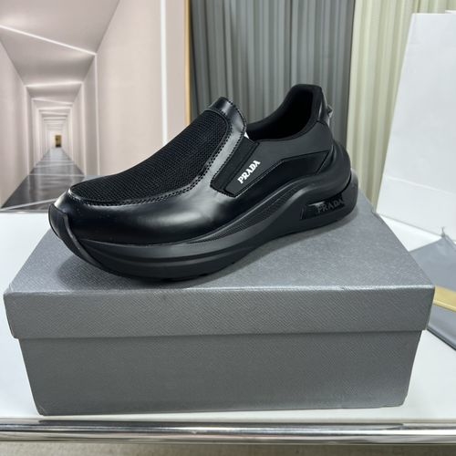 Prada Flyknit Cow Leather Shoes With Original Sole