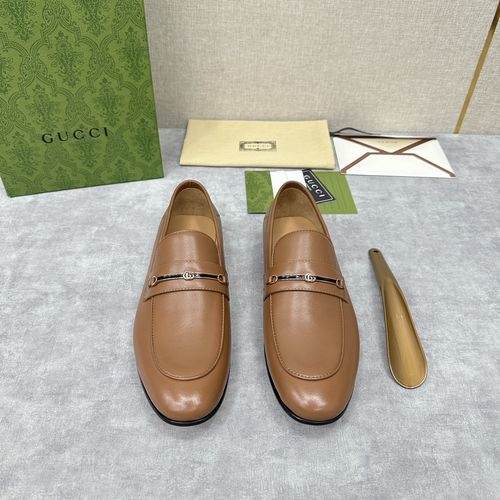 Gucci Horsebit Webbing Leather Loafers