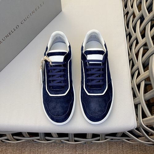 Brunello Cucinelli BC Calfskin Lace-up Casual Shoes