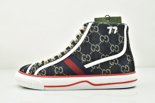 Gucci Tennis 1977 Print High-top Canvas Sneakers