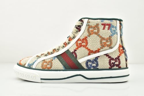 Gucci Tennis 1977 Print High-top Canvas Sneakers