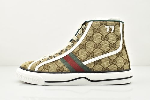 Gucci Tennis 1977 Print High-top Canvas Sneakers