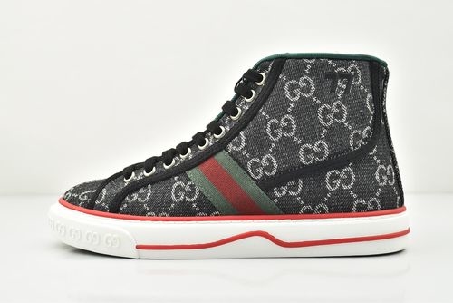 Gucci Tennis 1977 Print High-top Canvas Sneakers