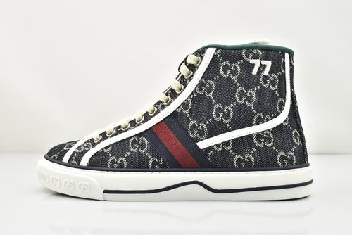Gucci Tennis 1977 Print High-top Canvas Sneakers