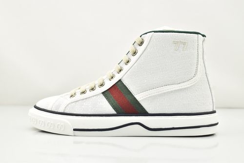 Gucci Tennis 1977 Print High-top Canvas Sneakers